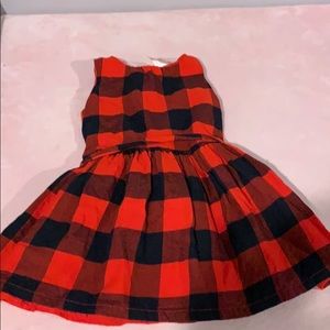 Red and black checkered dress